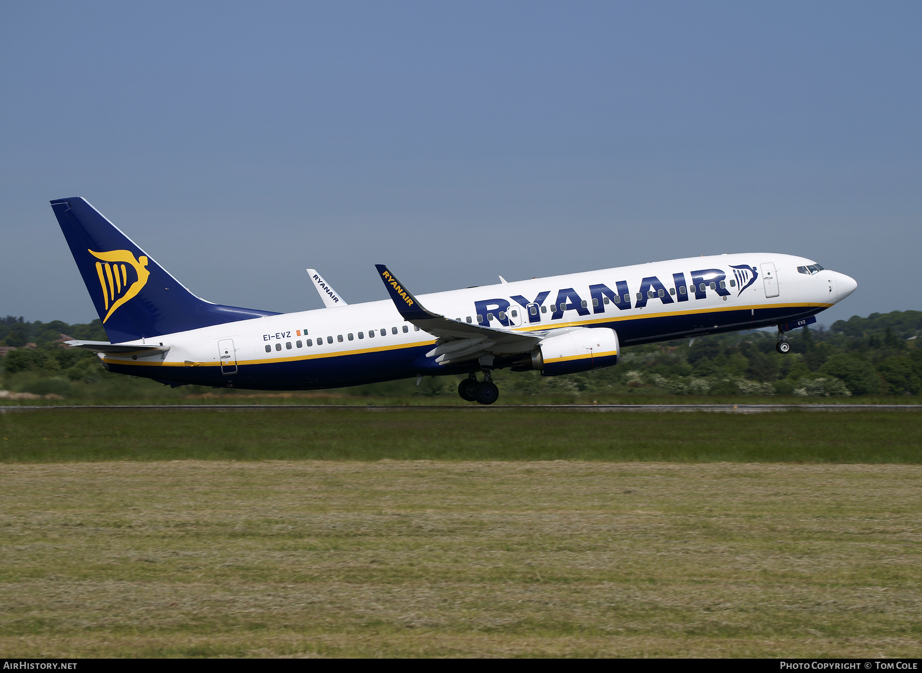Aircraft Photo of EI-EVZ | Boeing 737-8AS | Ryanair | AirHistory.net #85531