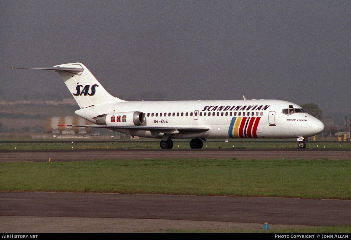 Aircraft Photo of OY-KGE | McDonnell Douglas DC-9-21 | Scandinavian Airlines - SAS | AirHistory.net #85645