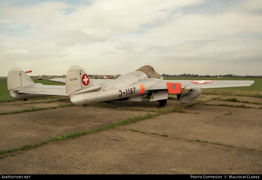 Aircraft Photo of J-1167 | De Havilland D.H. 100 Vampire FB6 | AirHistory.net #85738