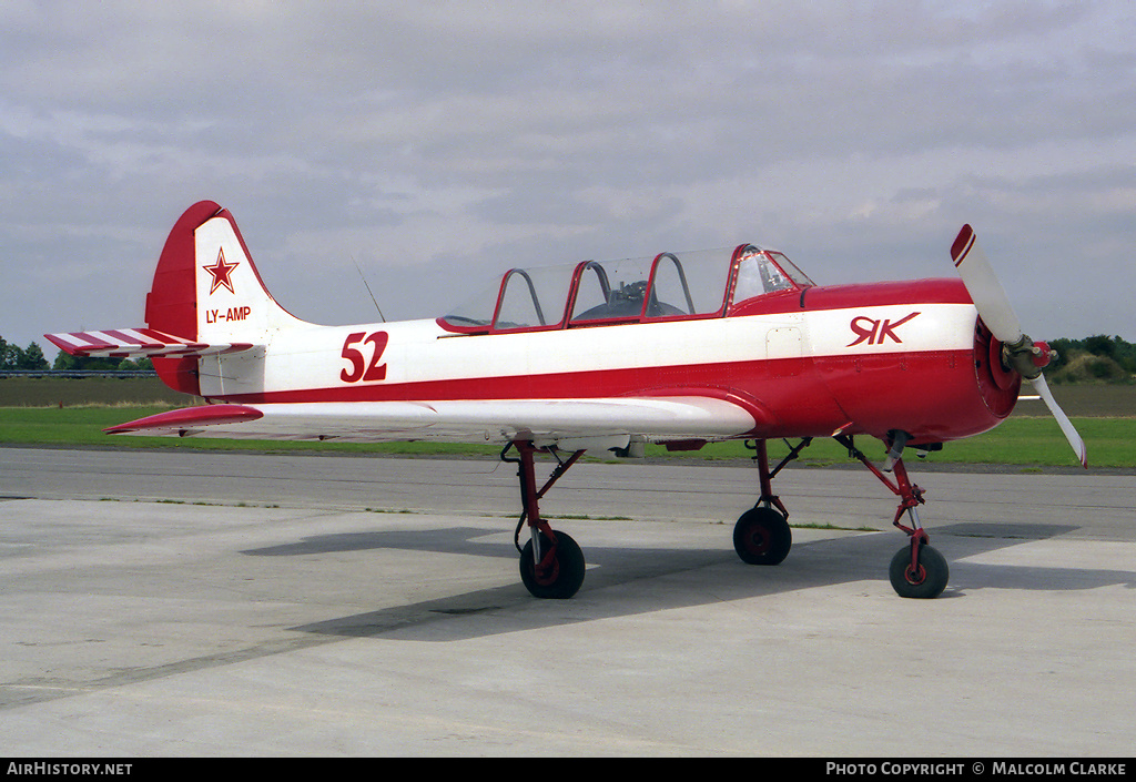 Aircraft Photo of LY-AMP | Yakovlev Yak-52 | Soviet Union - Air Force | AirHistory.net #85843
