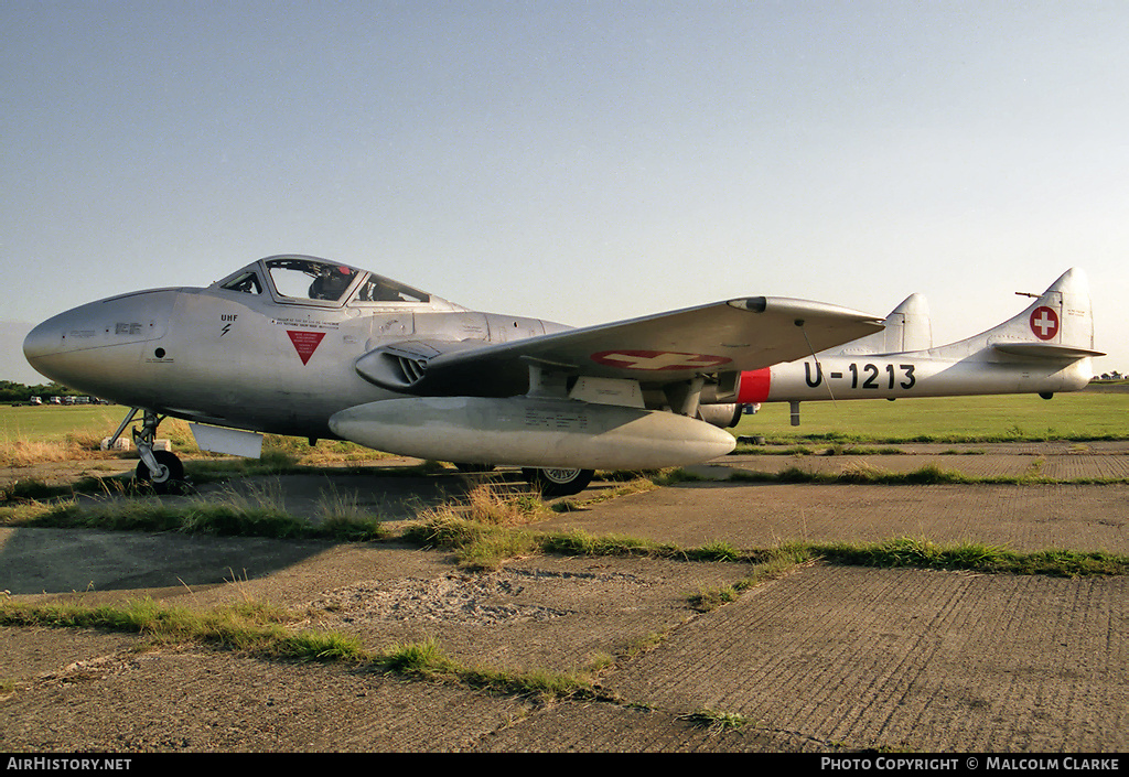 Aircraft Photo of U-1213 | De Havilland D.H. 115 Vampire T55 | Switzerland - Air Force | AirHistory.net #85887