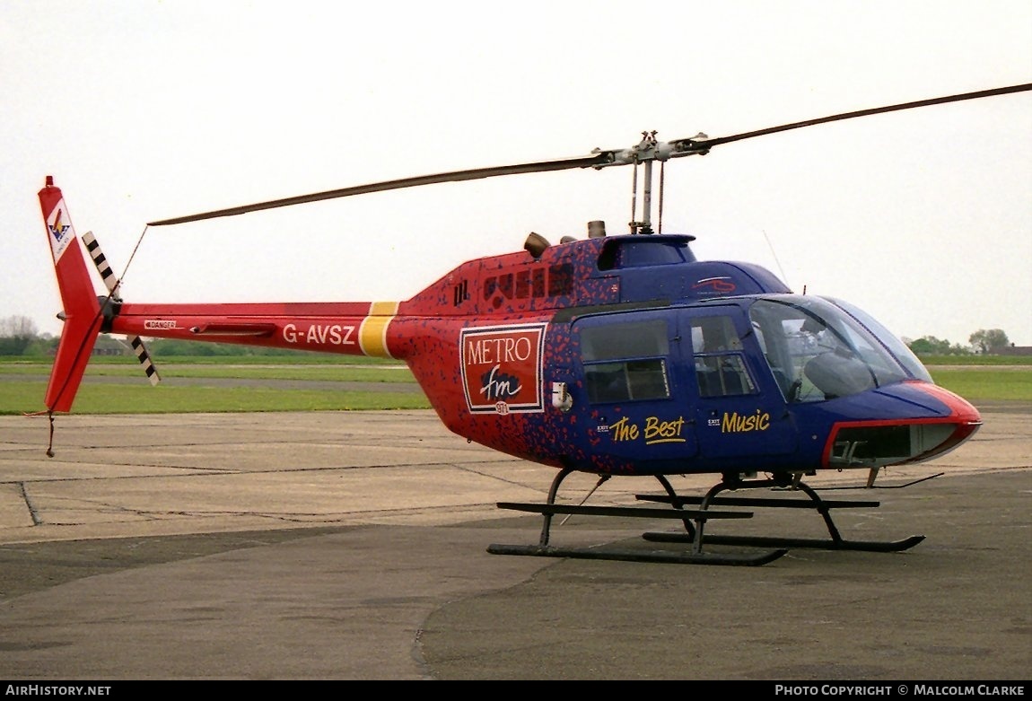 Aircraft Photo of G-AVSZ | Bell AB-206B JetRanger II | AirHistory.net #85898