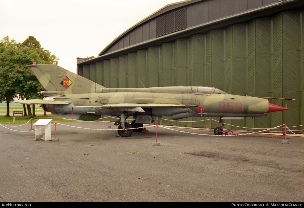 Aircraft Photo of 959 | Mikoyan-Gurevich MiG-21SPS-K | East Germany - Air Force | AirHistory.net #85934
