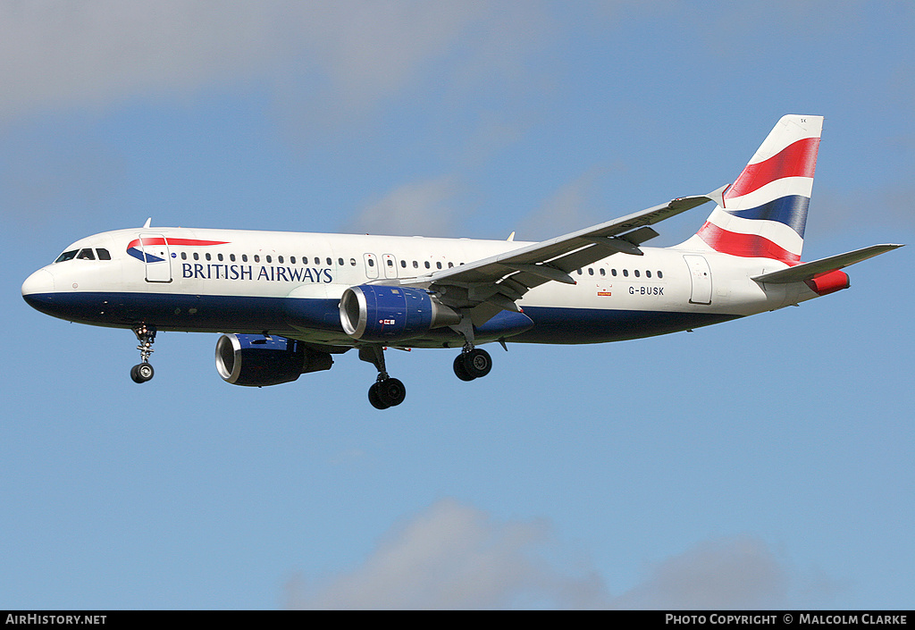 Aircraft Photo of G-BUSK | Airbus A320-211 | British Airways | AirHistory.net #86029