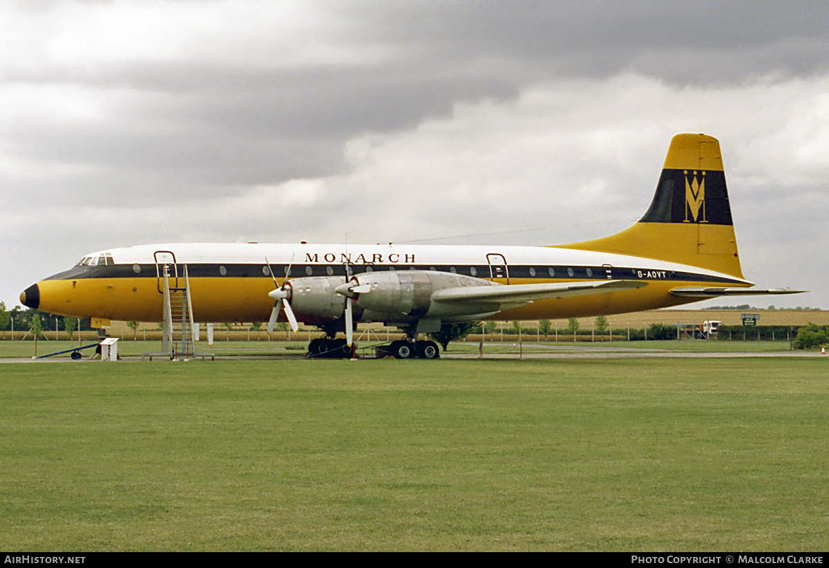 Aircraft Photo of G-AOVT | Bristol 175 Britannia 312 | Monarch Airlines | AirHistory.net #86041