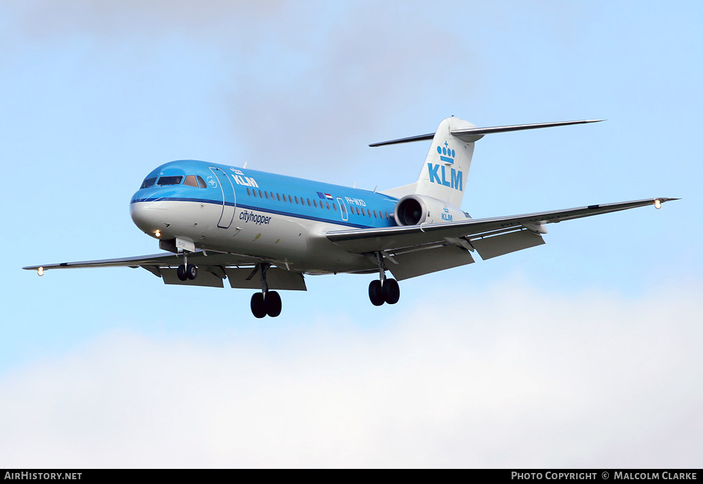 Aircraft Photo of PH-WXD | Fokker 70 (F28-0070) | KLM Cityhopper | AirHistory.net #86229