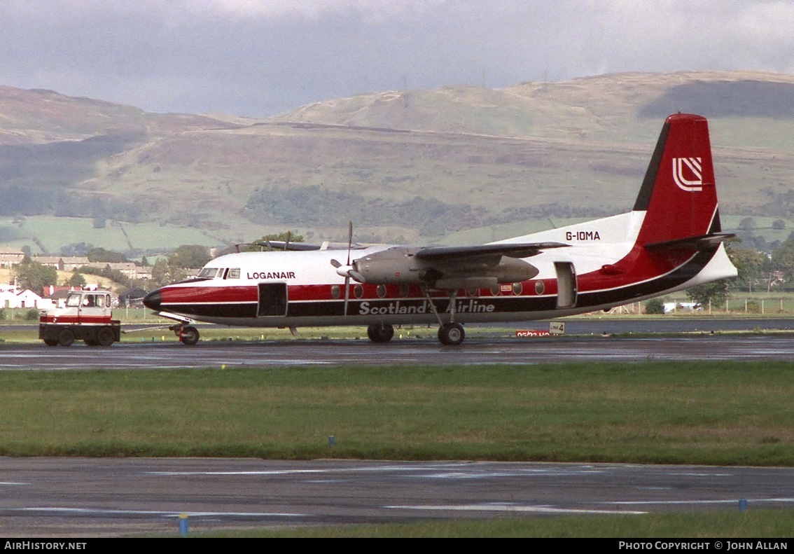 Aircraft Photo of G-IOMA | Fokker F27-100 Friendship | Loganair | AirHistory.net #86631