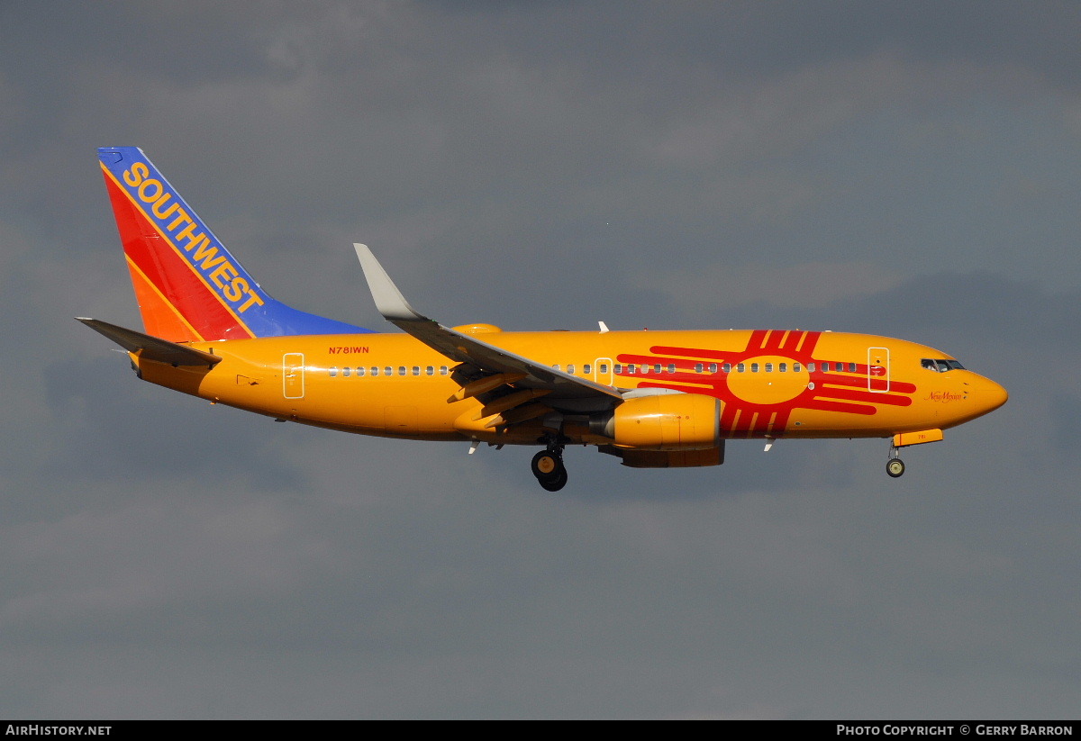 Aircraft Photo of N781WN | Boeing 737-7H4 | Southwest Airlines | AirHistory.net #86726