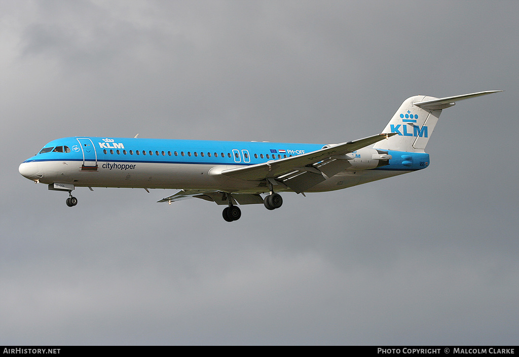 Aircraft Photo of PH-OFF | Fokker 100 (F28-0100) | KLM Cityhopper | AirHistory.net #86732