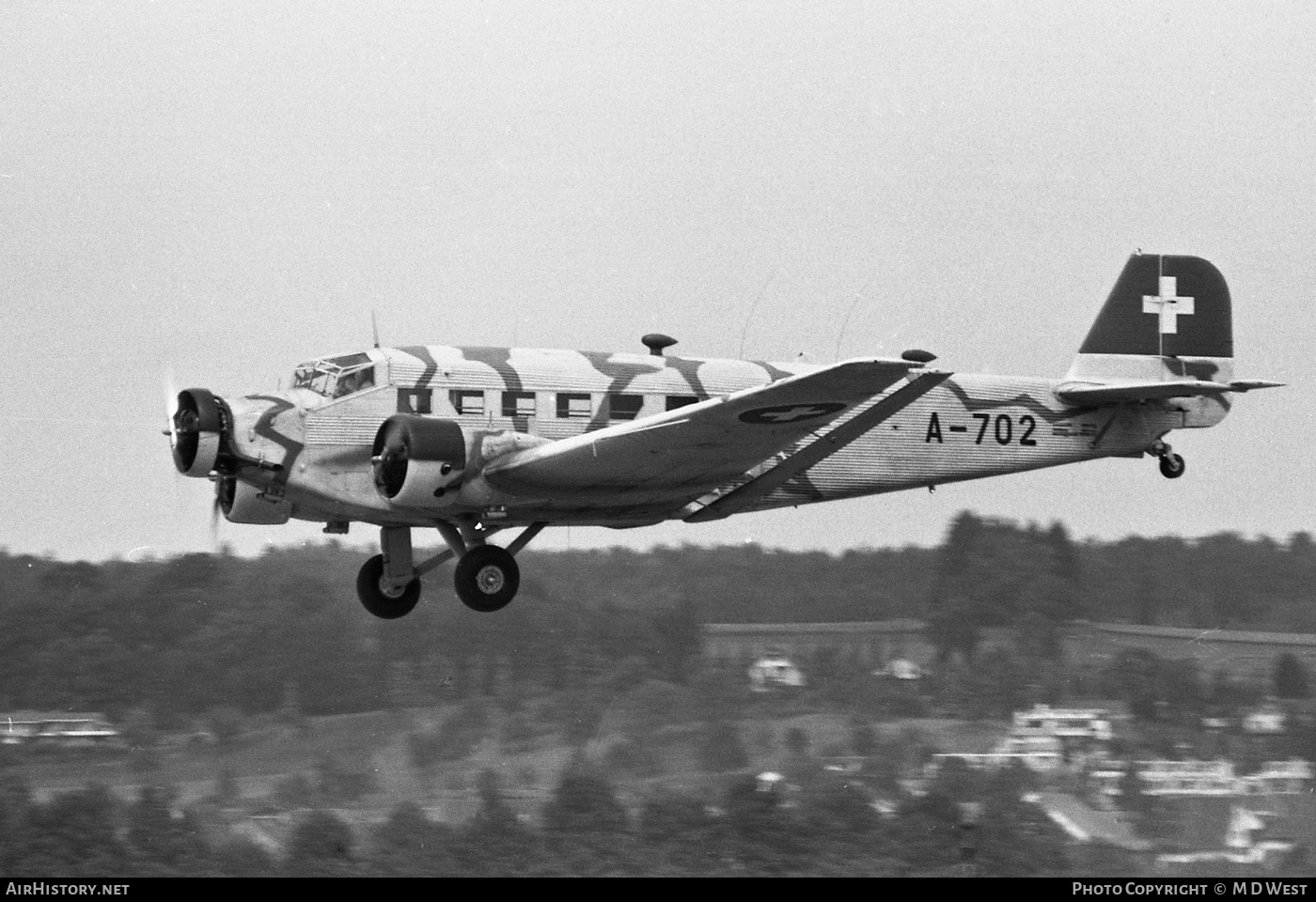 Aircraft Photo of A-702 | Junkers Ju 52/3m g4e | Switzerland - Air Force | AirHistory.net #86843
