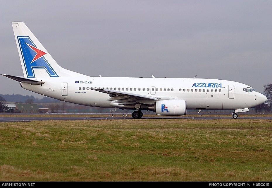 Aircraft Photo of EI-CXE | Boeing 737-76N | Azzurra Air | AirHistory.net #86849