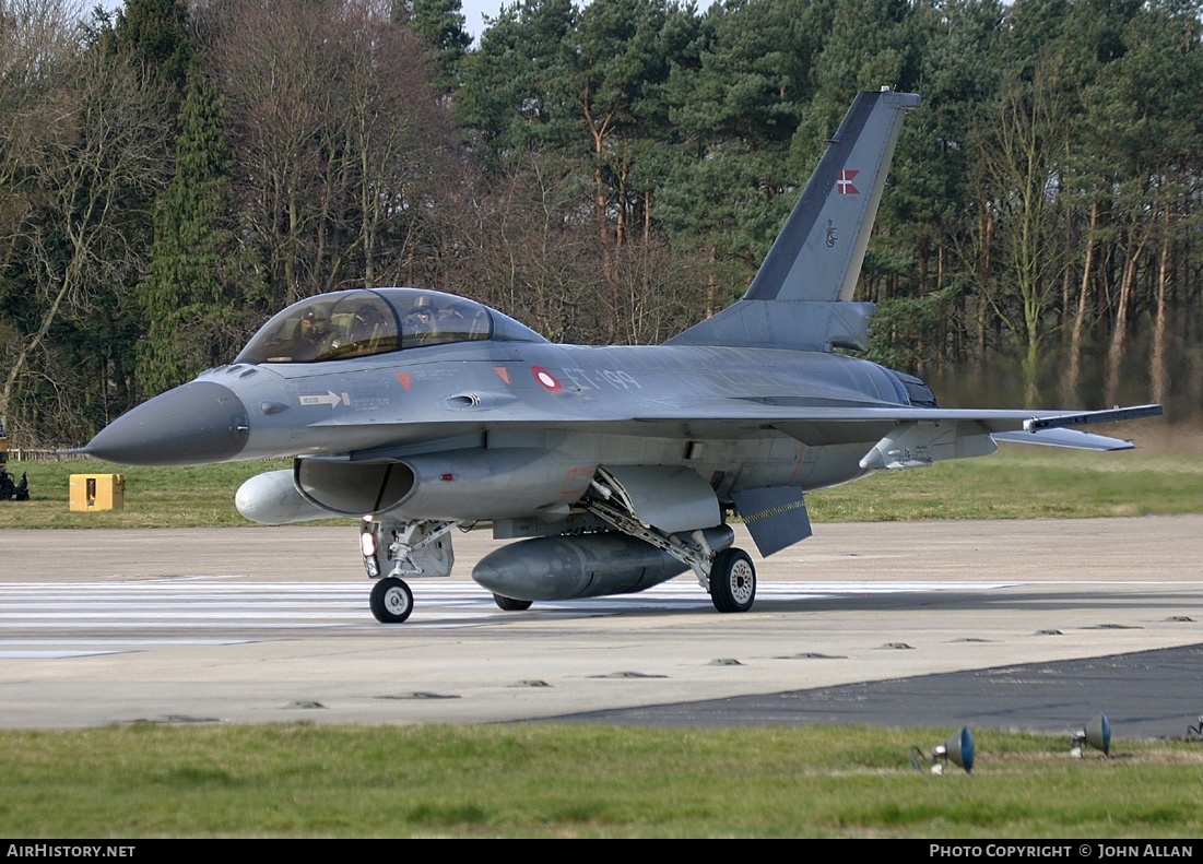 Aircraft Photo of ET-199 | General Dynamics F-16BM Fighting Falcon | Denmark - Air Force | AirHistory.net #86874