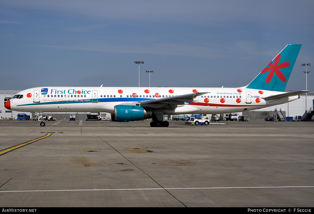 Aircraft Photo of G-OOBI | Boeing 757-2B7 | First Choice Airways | AirHistory.net #86958