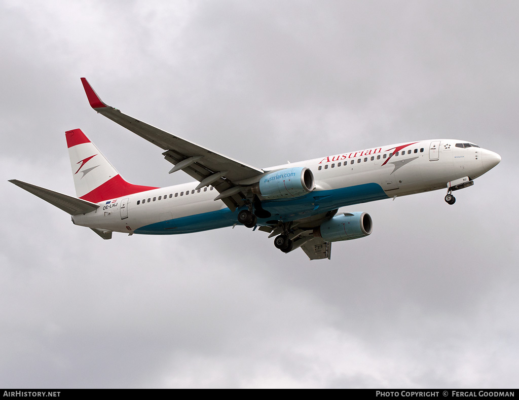 Aircraft Photo of OE-LNJ | Boeing 737-8Z9 | Austrian Airlines | AirHistory.net #87040