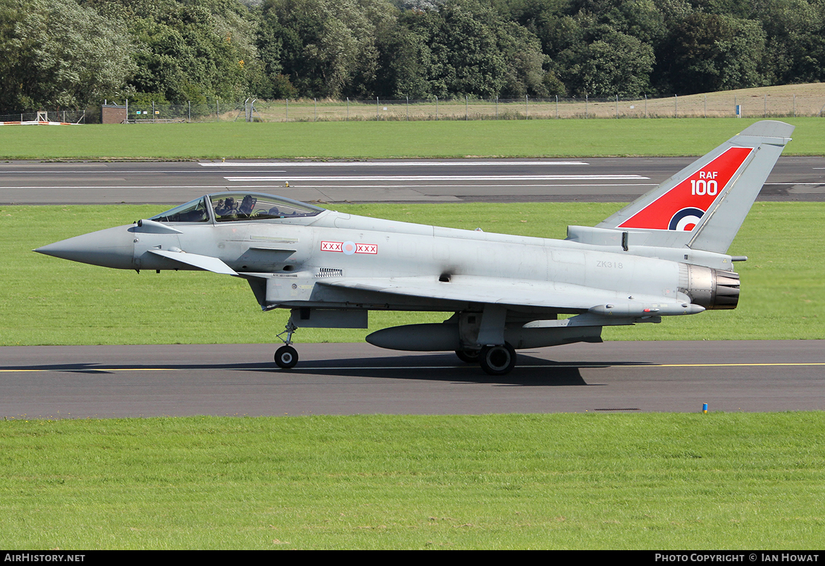 Aircraft Photo of ZK318 | Eurofighter EF-2000 Typhoon FGR4 | UK - Air Force | AirHistory.net #87064