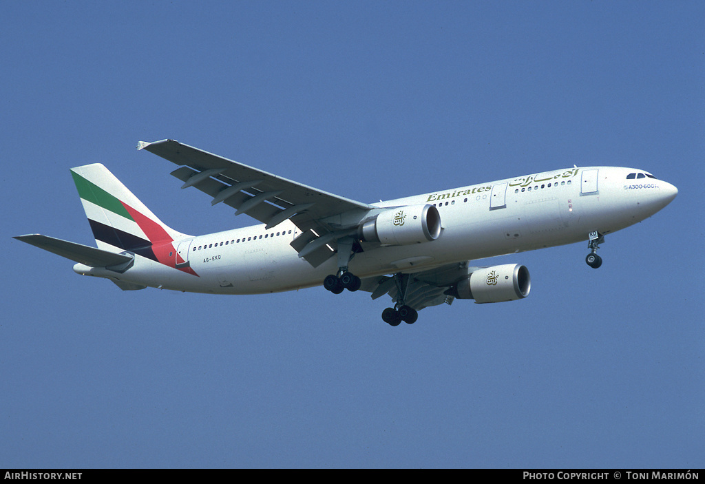 Aircraft Photo of A6-EKD | Airbus A300B4-605R | Emirates | AirHistory.net #87070