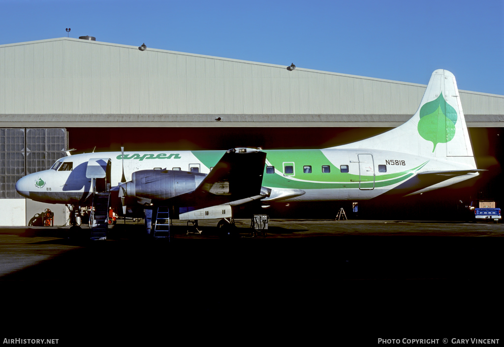 Aircraft Photo of N5818 | Convair 580 | Aspen Airways | AirHistory.net #87074