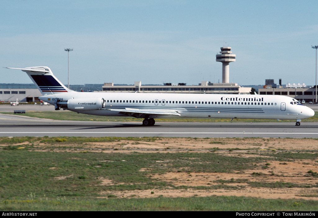 Aircraft Photo of EC-389 | McDonnell Douglas MD-83 (DC-9-83) | Centennial Airlines | AirHistory.net #87082