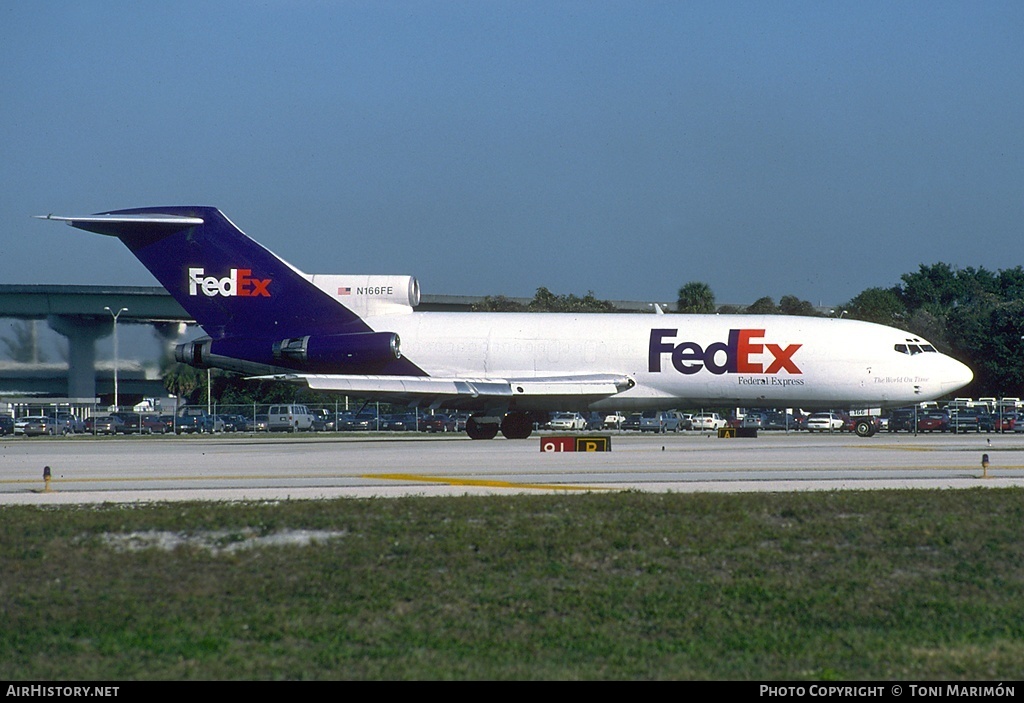 Aircraft Photo of N166FE | Boeing 727-22(F) | Fedex - Federal Express | AirHistory.net #87097