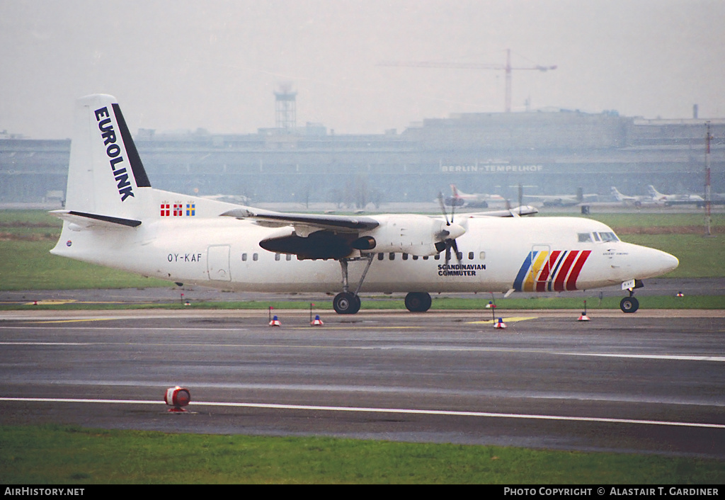 Aircraft Photo of OY-KAF | Fokker 50 | Scandinavian Commuter - Eurolink | AirHistory.net #87198