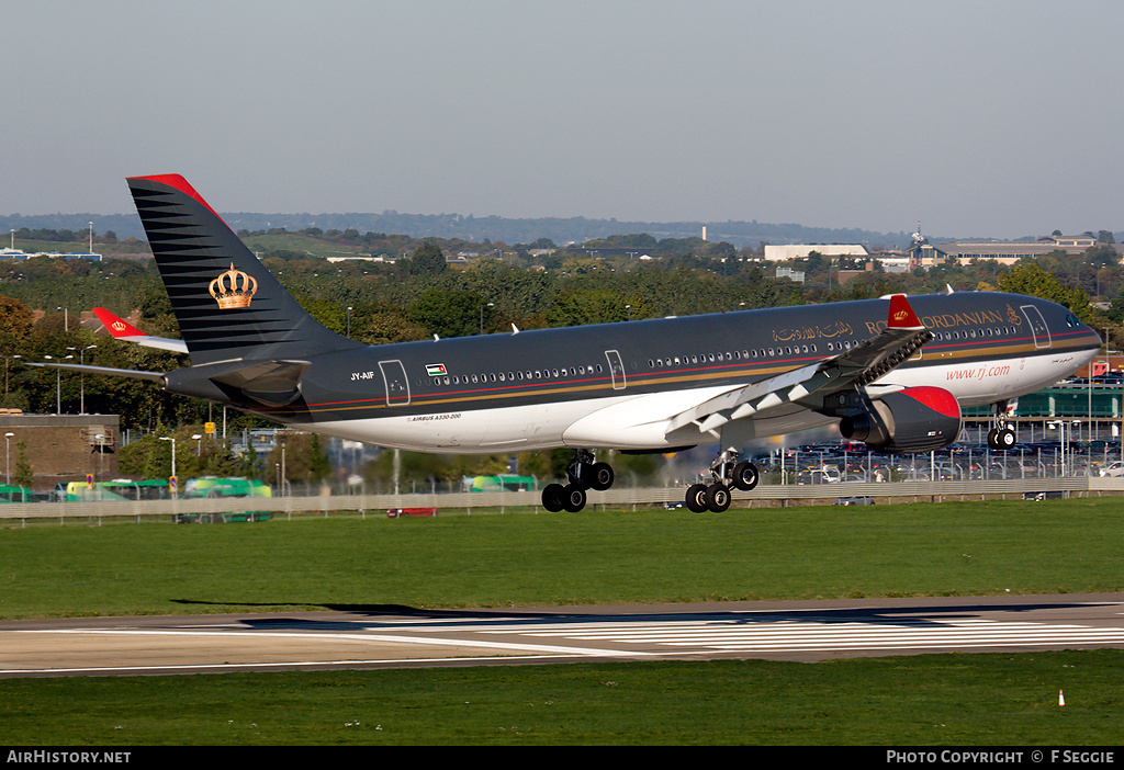 Aircraft Photo of JY-AIF | Airbus A330-223 | Royal Jordanian Airlines | AirHistory.net #87207