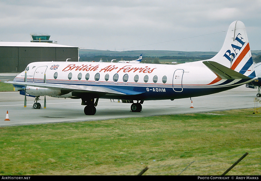 Aircraft Photo of G-AOHM | Vickers 802 Viscount | British Air Ferries - BAF | AirHistory.net #87217