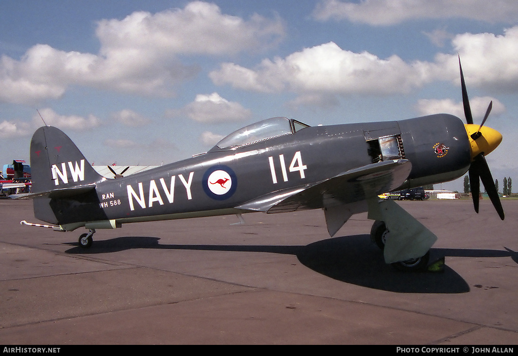 Aircraft Photo of G-EEMV / WH588 | Hawker Sea Fury FB11 | Australia - Navy | AirHistory.net #87261