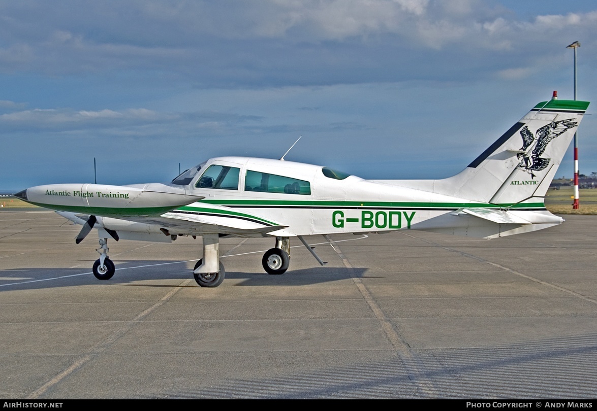 Aircraft Photo of G-BODY | Cessna 310R | Atlantic Flight Training | AirHistory.net #87315