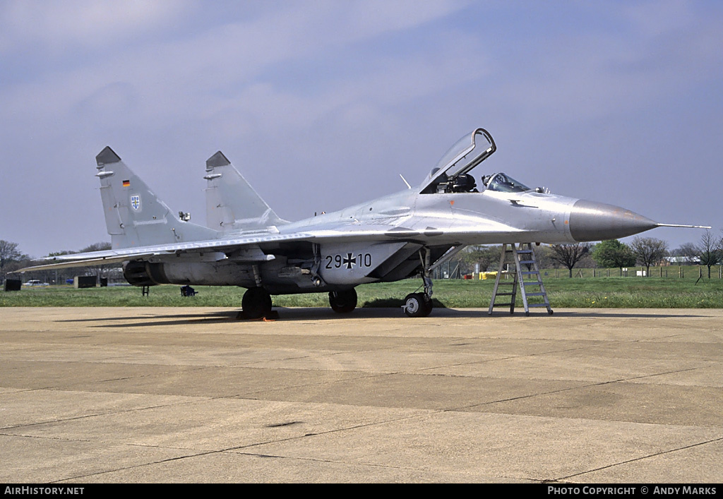 Aircraft Photo of 2910 | Mikoyan-Gurevich MiG-29G (9-12A) | Germany - Air Force | AirHistory.net #87317