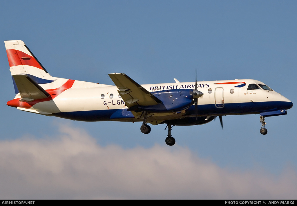 Aircraft Photo of G-LGNE | Saab 340B | British Airways | AirHistory.net #87453