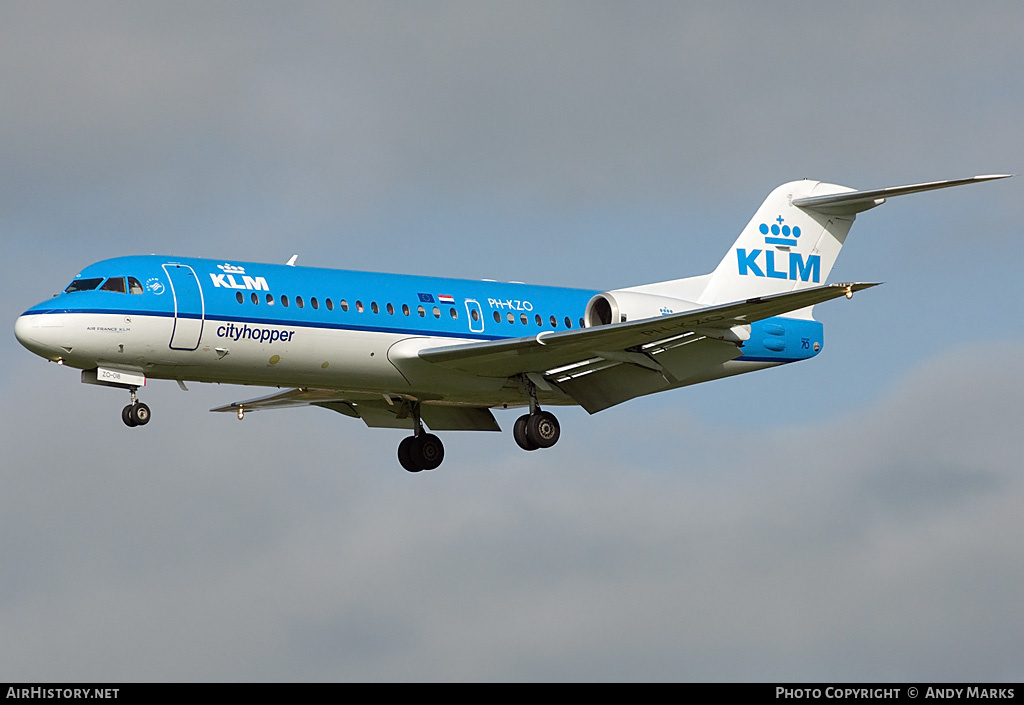 Aircraft Photo of PH-KZO | Fokker 70 (F28-0070) | KLM Cityhopper | AirHistory.net #87478