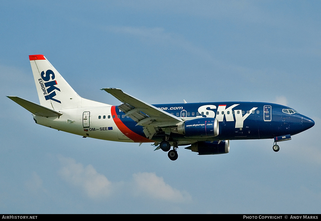 Aircraft Photo of OM-SEE | Boeing 737-53C | SkyEurope Airlines | AirHistory.net #87513