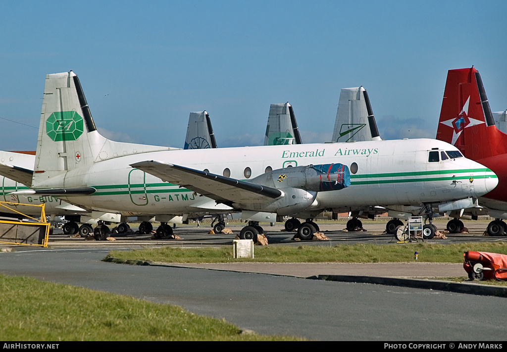 Aircraft Photo of G-ATMJ | Hawker Siddeley HS-748 Srs2A/225 | Emerald Airways | AirHistory.net #87541