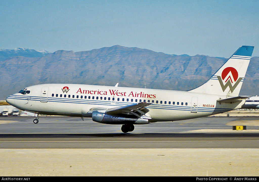Aircraft Photo of N148AW | Boeing 737-2K6/Adv | America West Airlines | AirHistory.net #87562
