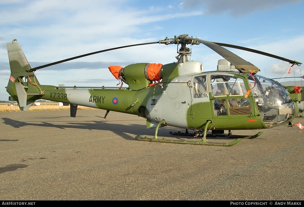 Aircraft Photo of XZ338 | Aerospatiale SA-341B Gazelle AH1 | UK - Army | AirHistory.net #87563