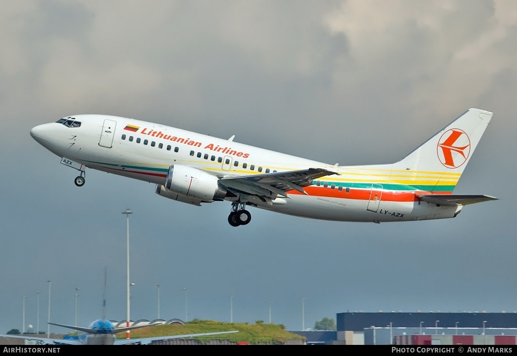 Aircraft Photo of LY-AZX | Boeing 737-5Q8 | Lithuanian Airlines | AirHistory.net #87567