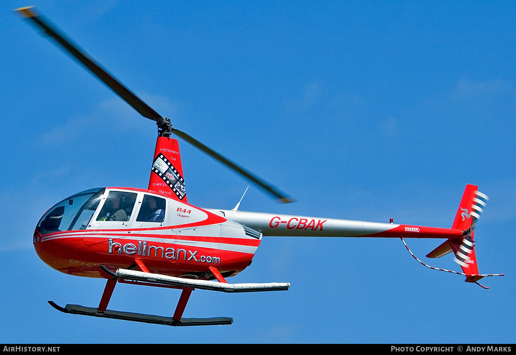 Aircraft Photo of G-CBAK | Robinson R-44 Clipper | Helimanx | AirHistory.net #87585