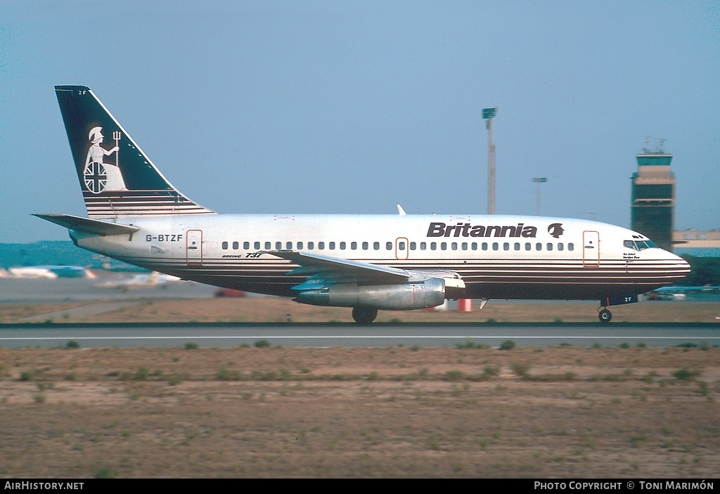 Aircraft Photo of G-BTZF | Boeing 737-204/Adv | Britannia Airways | AirHistory.net #87647