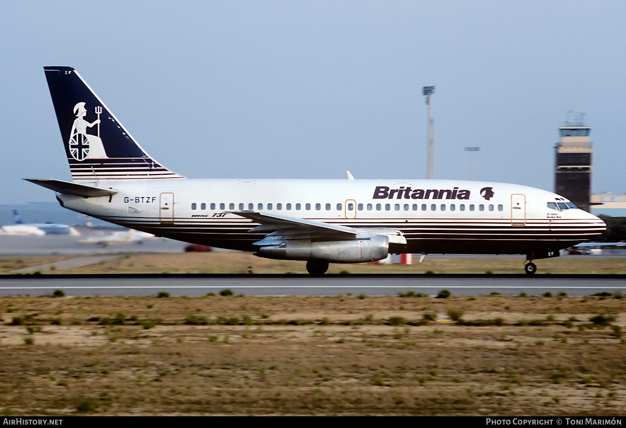 Aircraft Photo of G-BTZF | Boeing 737-204/Adv | Britannia Airways | AirHistory.net #87647