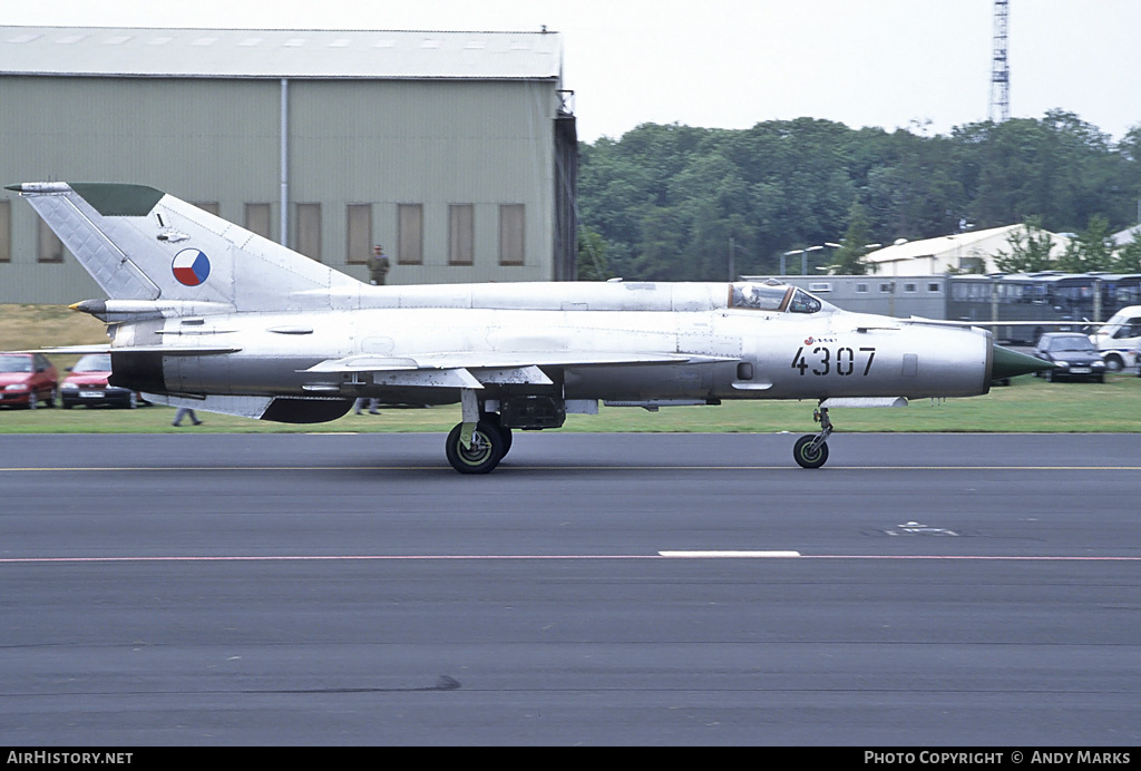 Aircraft Photo of 4307 | Mikoyan-Gurevich MiG-21MF | Czechia - Air Force | AirHistory.net #87683