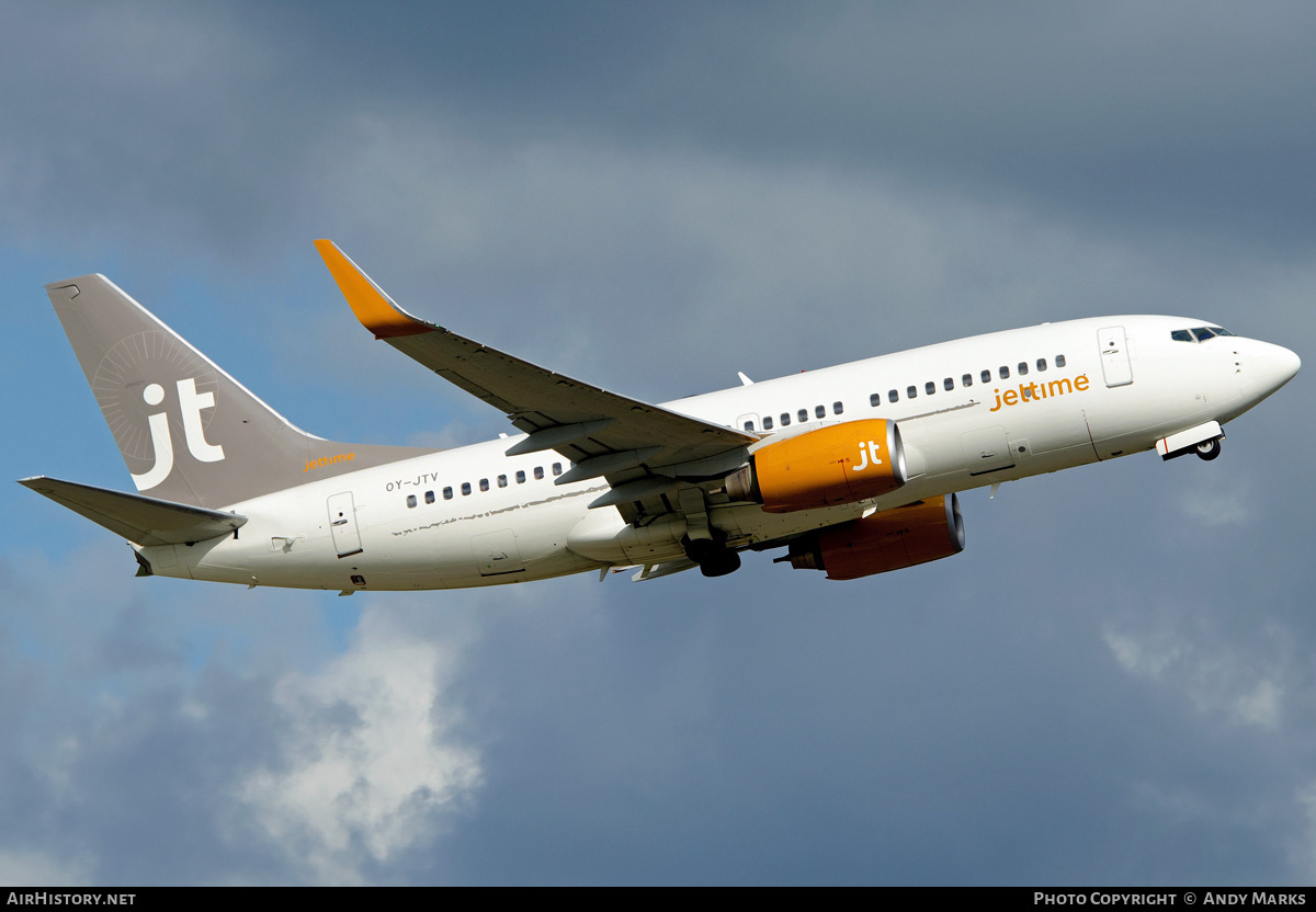 Aircraft Photo of OY-JTV | Boeing 737-7L9 | Jettime | AirHistory.net #87690