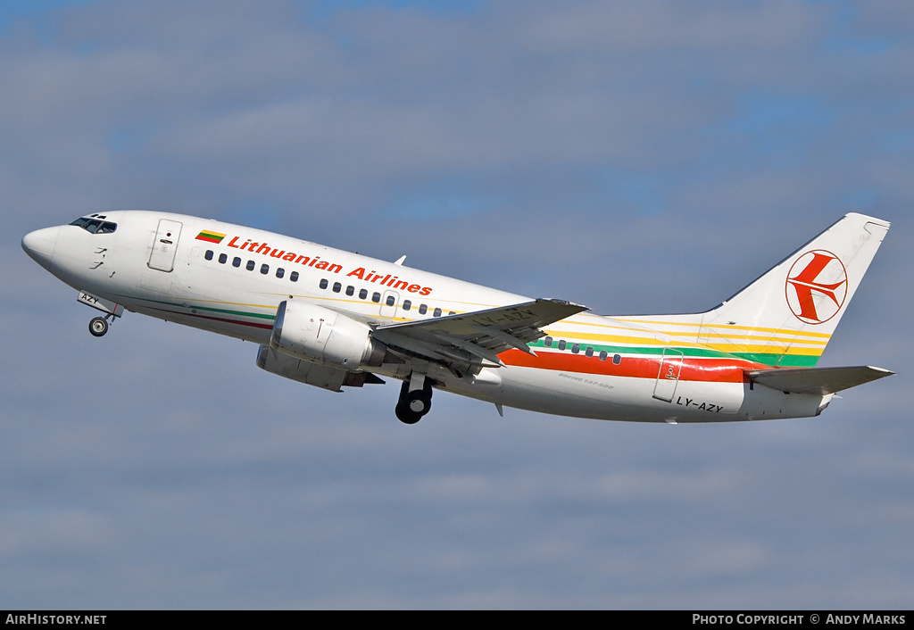 Aircraft Photo of LY-AZY | Boeing 737-548 | Lithuanian Airlines | AirHistory.net #87745