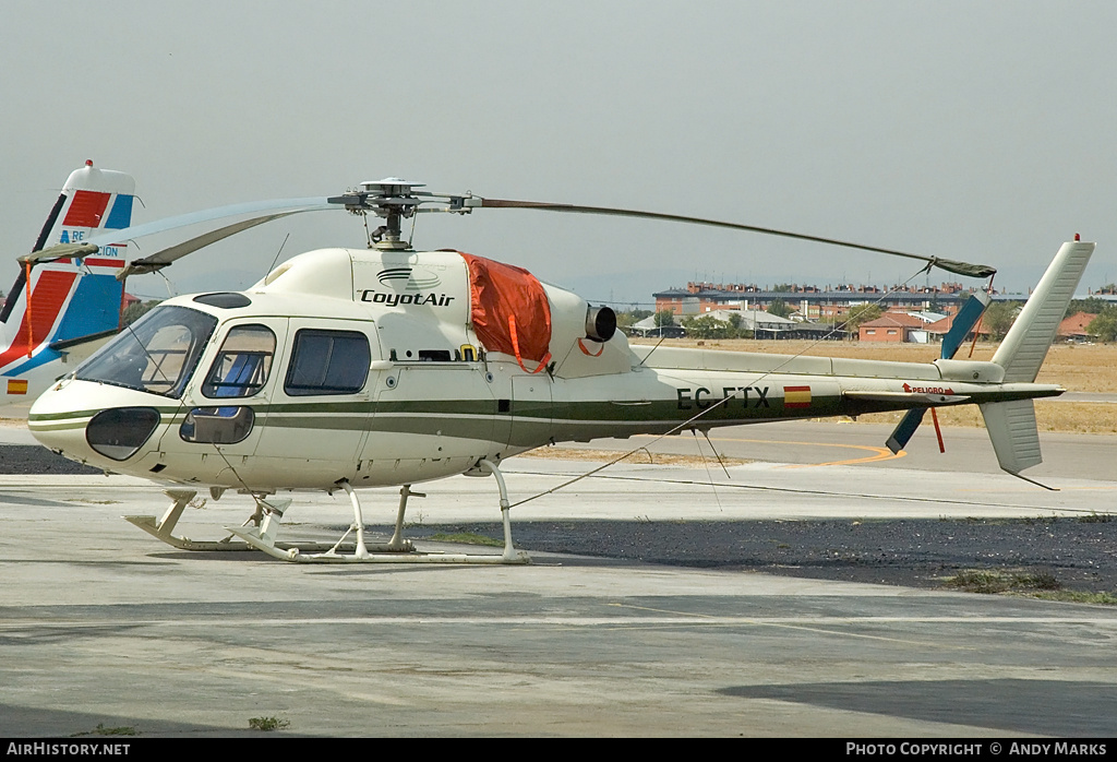 Aircraft Photo of EC-FTX | Eurocopter AS-355N Ecureuil 2 | CoyotAir | AirHistory.net #87773
