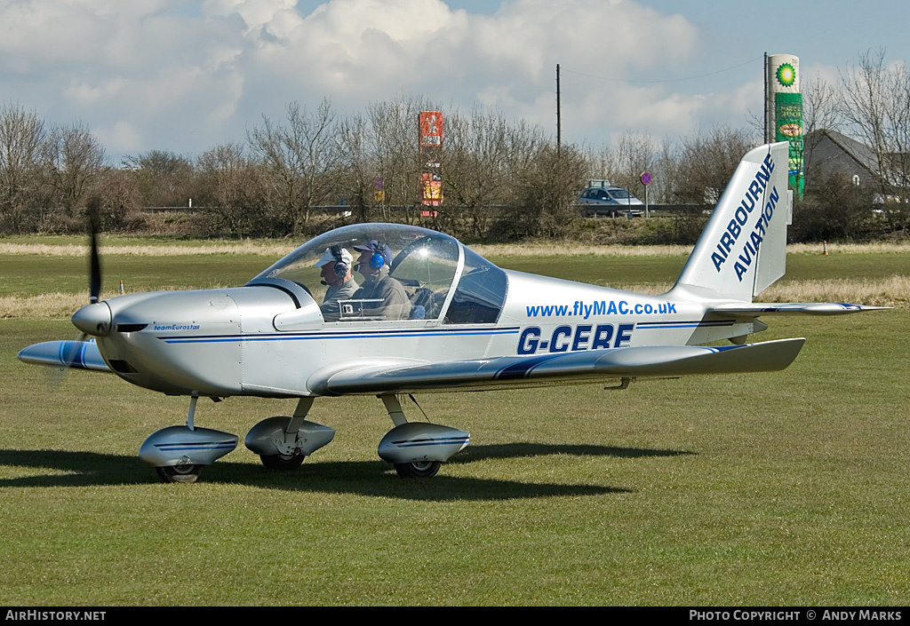 Aircraft Photo of G-CERE | Cosmik EV-97 TeamEurostar UK | AirBourne Aviation | AirHistory.net #87831