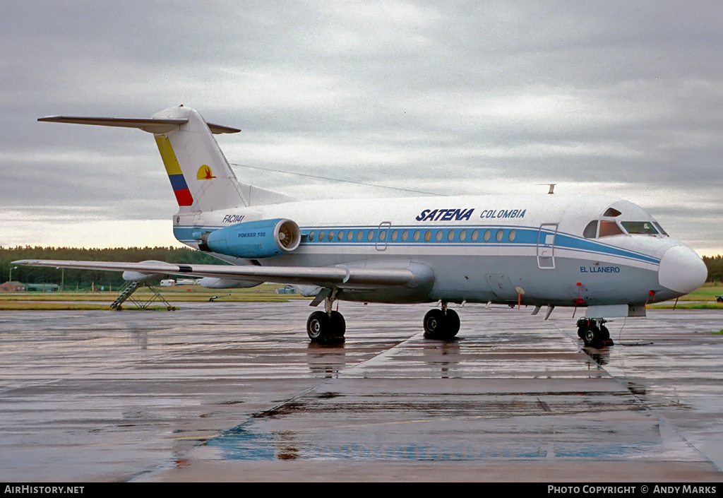 Aircraft Photo of FAC1141 | Fokker F28-3000C Fellowship | Colombia - Satena | AirHistory.net #87838