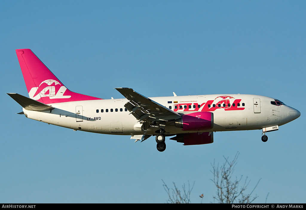 Aircraft Photo of LY-AWD | Boeing 737-522 | FlyLAL - Lithuanian Airlines | AirHistory.net #87853