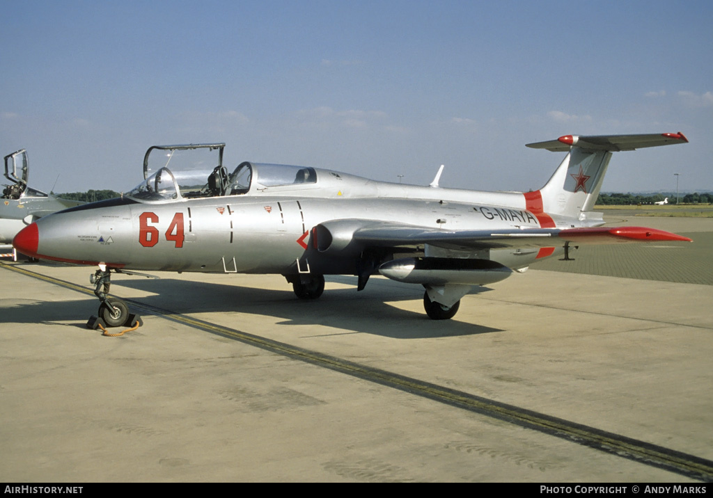 Aircraft Photo of G-MAYA / 64 red | Aero L-29 Delfin | Soviet Union - Air Force | AirHistory.net #87867