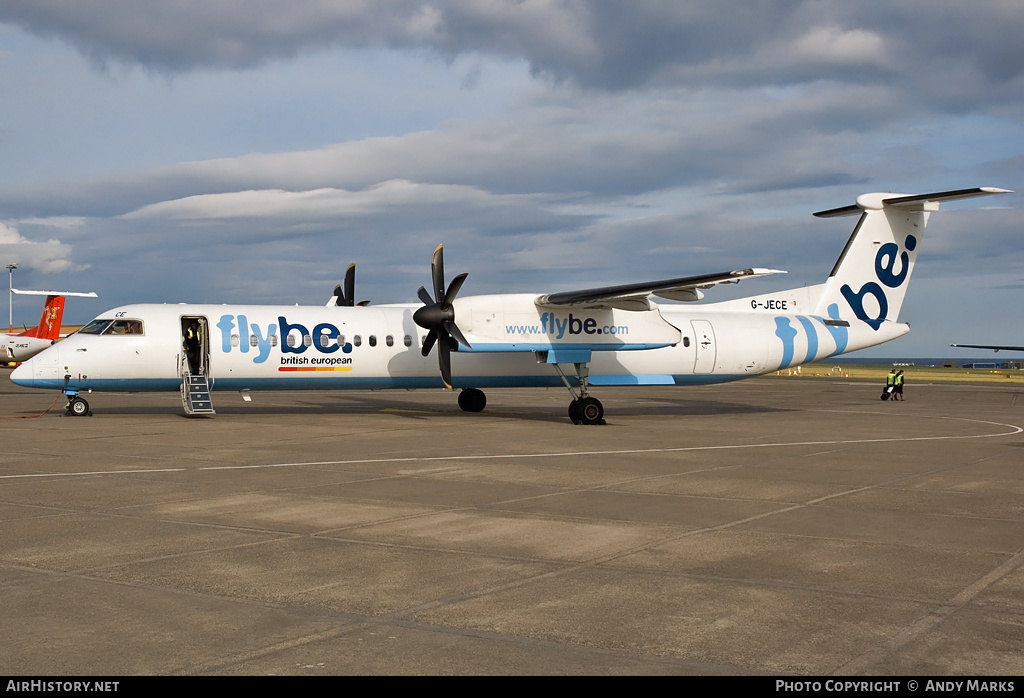 Aircraft Photo of G-JECE | Bombardier DHC-8-402 Dash 8 | Flybe - British European | AirHistory.net #87871