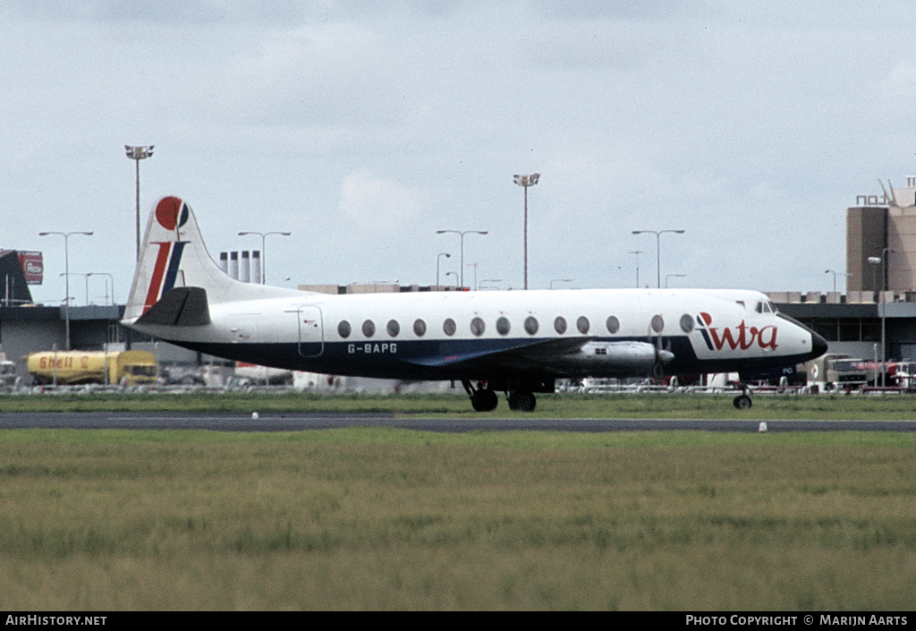 Aircraft Photo of G-BAPG | Vickers 814 Viscount | Intra Airways | AirHistory.net #87896