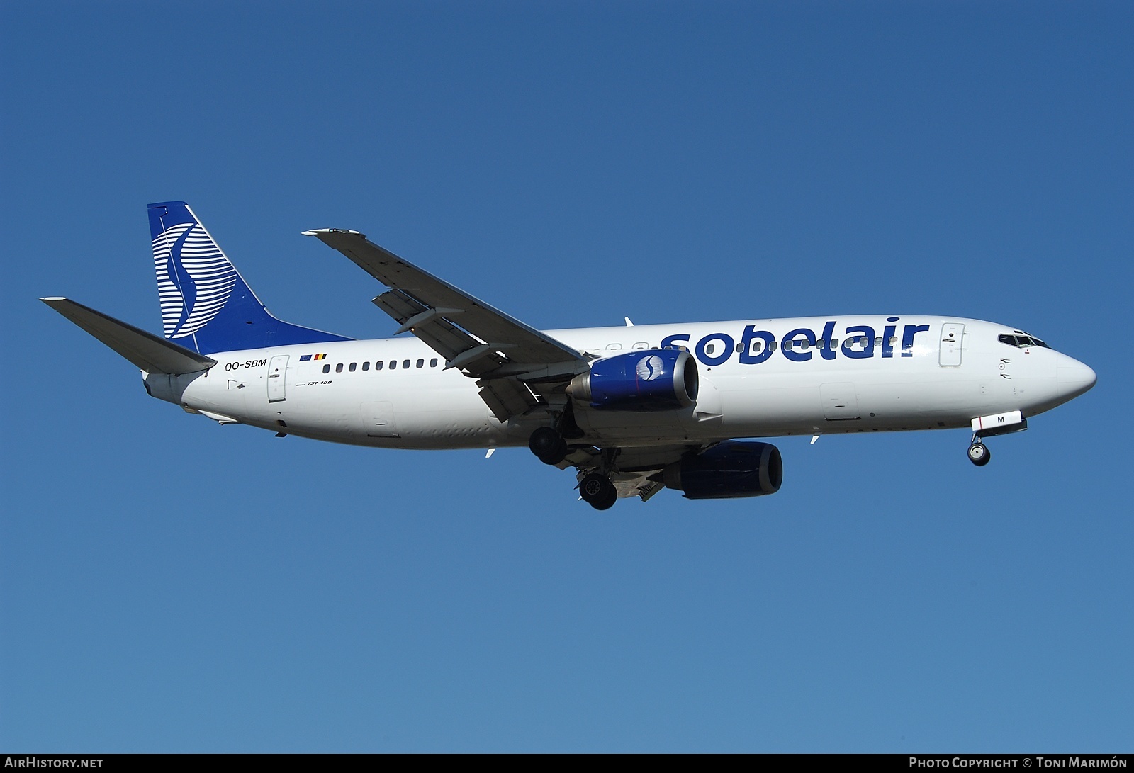 Aircraft Photo of OO-SBM | Boeing 737-429 | Sobelair | AirHistory.net #87946